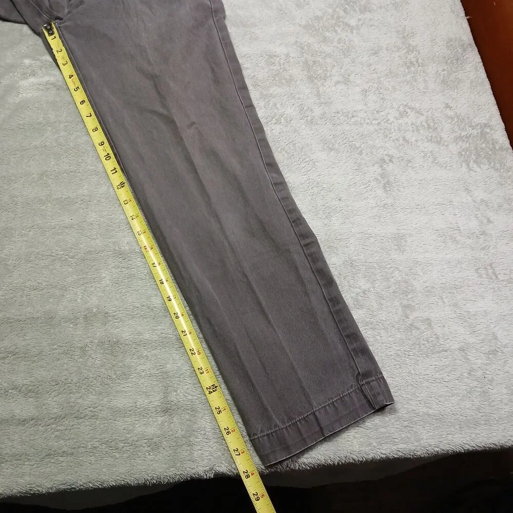 Banana Republic Mens Gray Chino Pants Straight Leg Casual Prep Measures 31x28